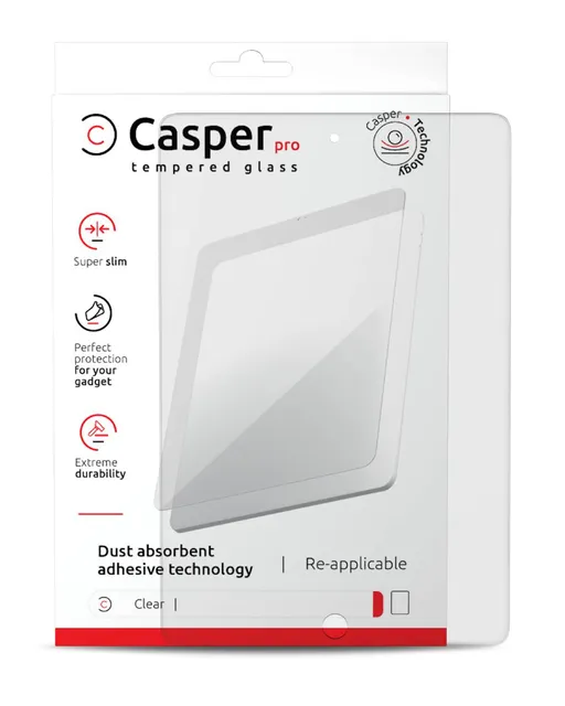 Ochranné sklo Casper Pro pro iPad Pro 12.9 3. gen. (2018) / iPad 12.9 4. gen. (2020) / iPad 12.9 5. gen. (2021) / iPad 12.9 6. gen. (2022) (v krabičce) (průhledné)