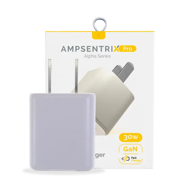 AmpSentrix Pro 30W 2v1 USB-C / USB-A GaN síťový adaptér (pouštní titan)