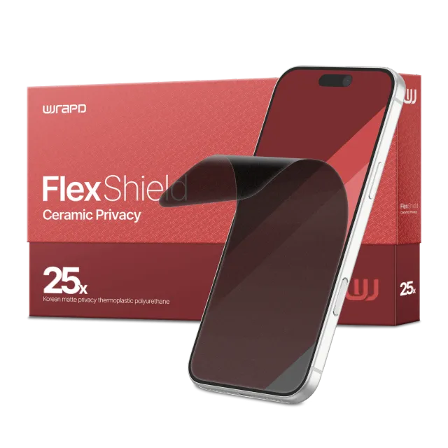 Wrapd FlexShield - TPU displej ochrana fólie (balení 25 ks) (Matte Privacy)