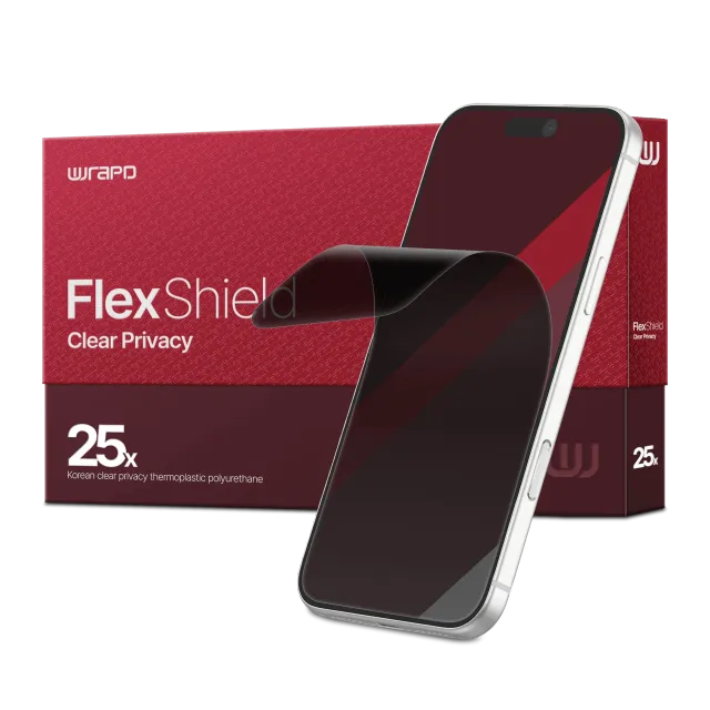 Wrapd FlexShield - TPU displej ochrana fólie (balení 25 ks) (Clear Privacy)