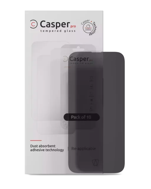 Ochranné sklo Casper Pro pro iPhone 16 Pro / 17 / 17 Pro (balení 10 ks) (privátní)