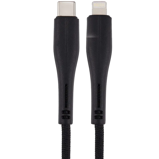 Kabel USB Type C na Lightning (Non-MFI) (1.8 m / 6 ft) (AmpSentrix Matrix) (černá)