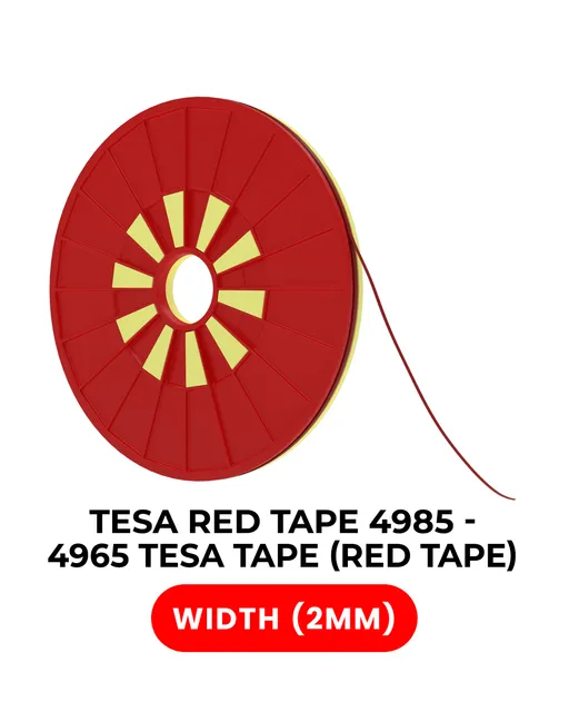Oboustranný Polyester červený páska (2MM X 25M) (Tesa Model # 4965)