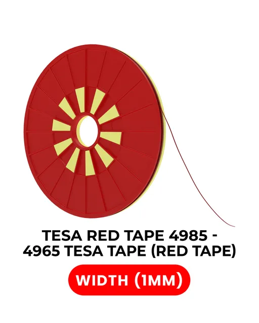Oboustranný Polyester červený páska (1MM X 25M) (Tesa Model # 4965)