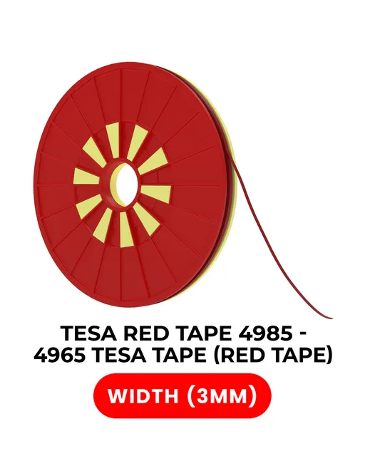 Oboustranný Polyester červený páska (3MM X 25M) (Tesa Model # 4965)