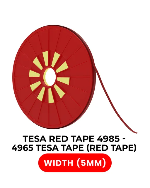 Oboustranný Polyester červený páska (5MM X 25M) (Tesa Model # 4965)