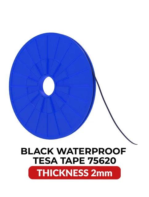 Oboustranný Acrylic vodotěsný černý páska (2MM x 25M) (Tesa Model # 75620)