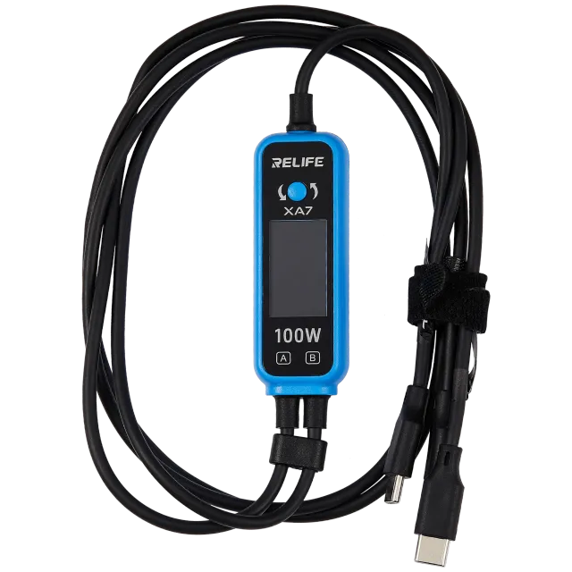 Kabel XA7 digitální displej 1-to-2 rychlé nabíjecí (100W) (Relife)