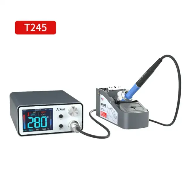 T3A Intelligent pájecí stanice s t245 rukojeť a 3 iron hroty (Aixun) (220 V, EU verze)