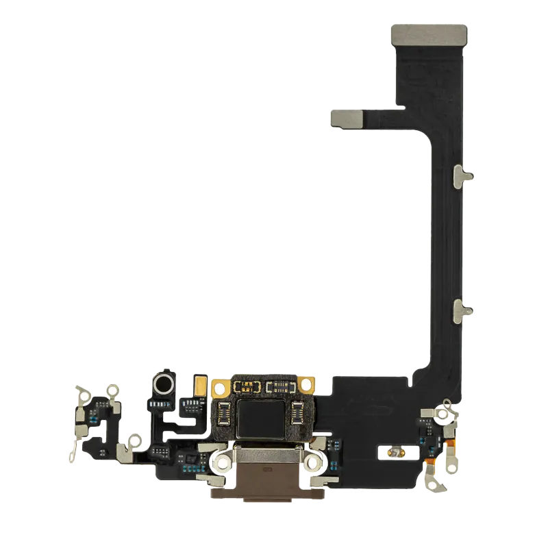 Flex kabel nabíjecího konektoru s deskou pro iPhone 11 Pro (Aftermarket Plus) (zlatá)