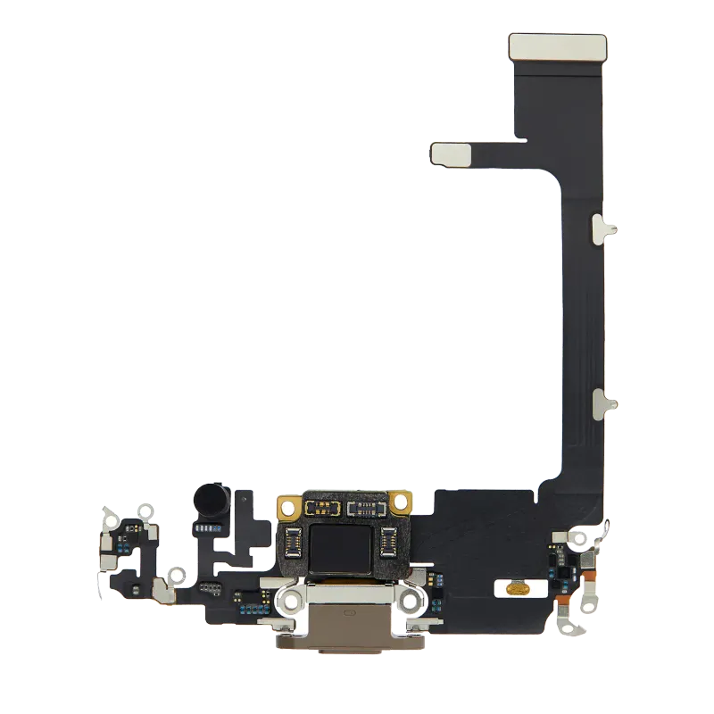 Flex kabel nabíjecího konektoru s deskou pro iPhone 11 Pro (originál z vyřazeného zařízení) (zlatá)