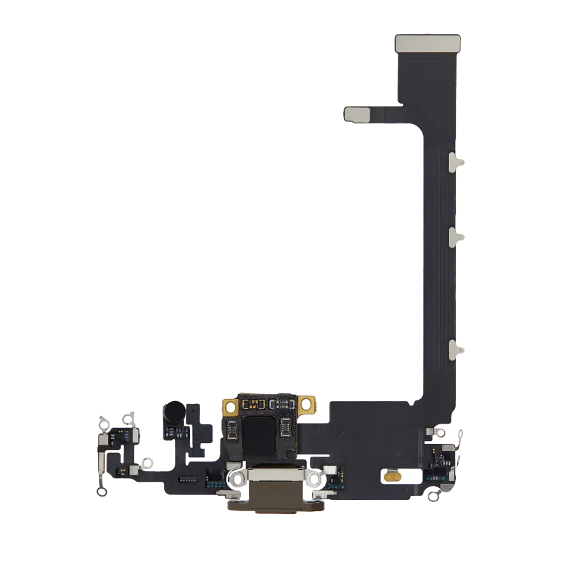 Flex kabel nabíjecího konektoru s deskou pro iPhone 11 Pro Max (originál z vyřazeného zařízení) (zlatá)