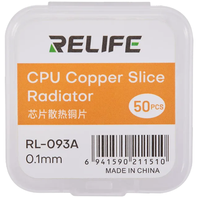 RL-093A čip tepelný Sink Copper Sheet / 0.1MM (balení 50 ks) (Relife)