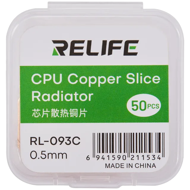 RL-093C čip tepelný Sink Copper Sheet / 0.5MM (balení 50 ks) (Relife)