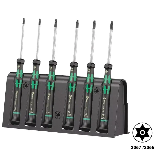 Kraftform Precision Torx šroubovák sada s rack (2067 /2066) (Wera)