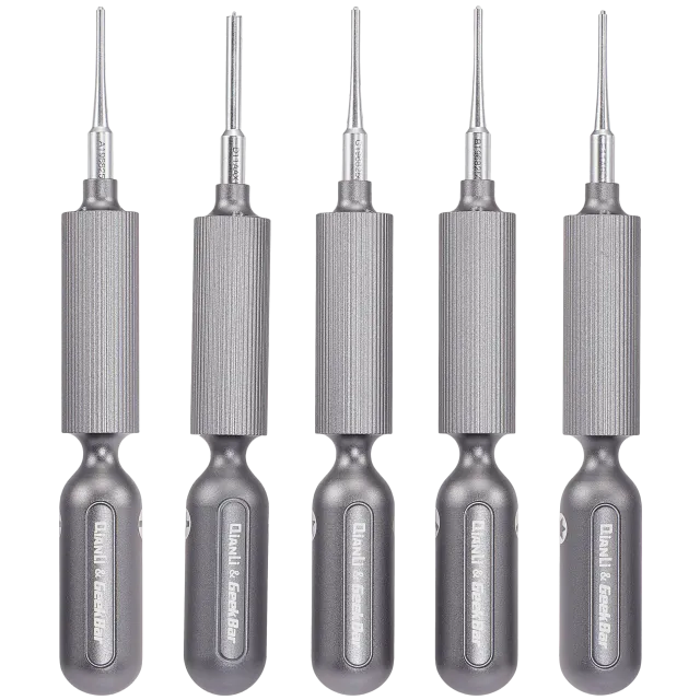 Super Tactile Grip-type Precision Henry Phillips šroubovák sada 5v1 (Torx T2 / Phillips 2.00mm / Pentalobe 0.8MM / Tri-Wing / 1.5MM Phillips) (Qianli)