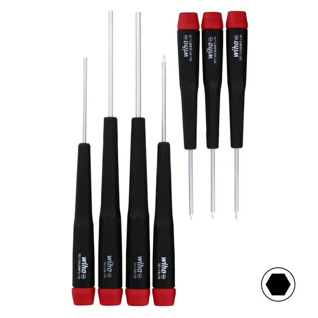 7 kus Precision Hex šroubováky sada - Metric (26390) (Wiha)