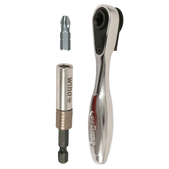 3 kus Mini Bit Ratchet a SlimFix Bit držák sada (Wiha)