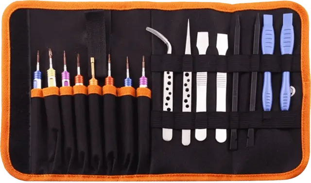 16-in-1 Electronics opravný nástroj sada s carrying pouch