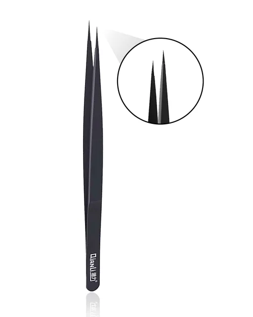 INeeZy Handmade Non-Magnetic Stainless pinzeta (Qianli) (Black - Wide)