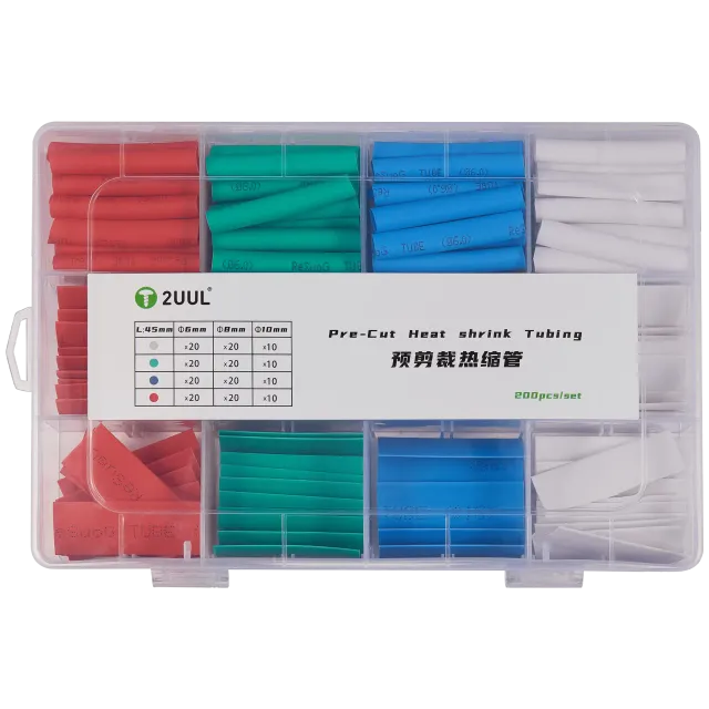 Pre-Cut tepelný Shrink Tubing (sada 200 ks) (2UUL)