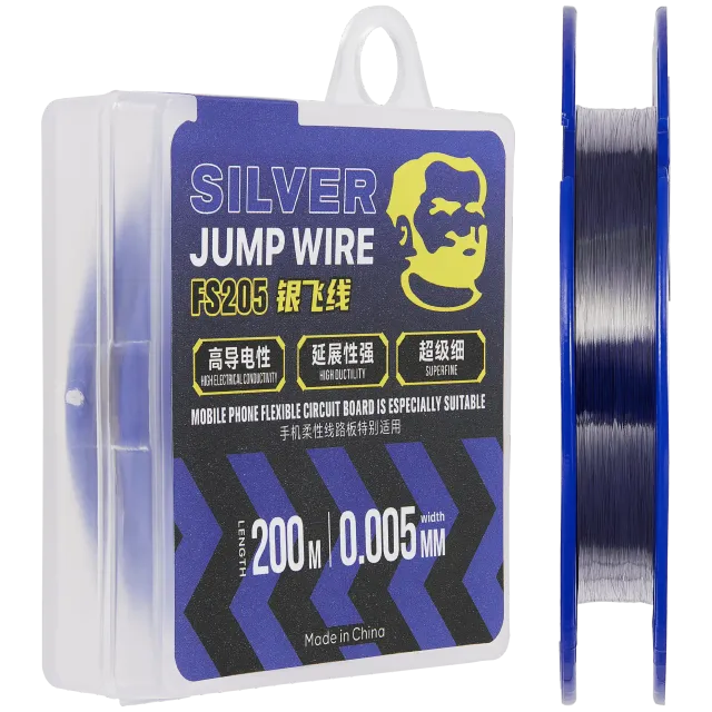 Ultra-Fine stříbrný Jump drát (0.005mm × 200m) (FS205) (Mechanic)