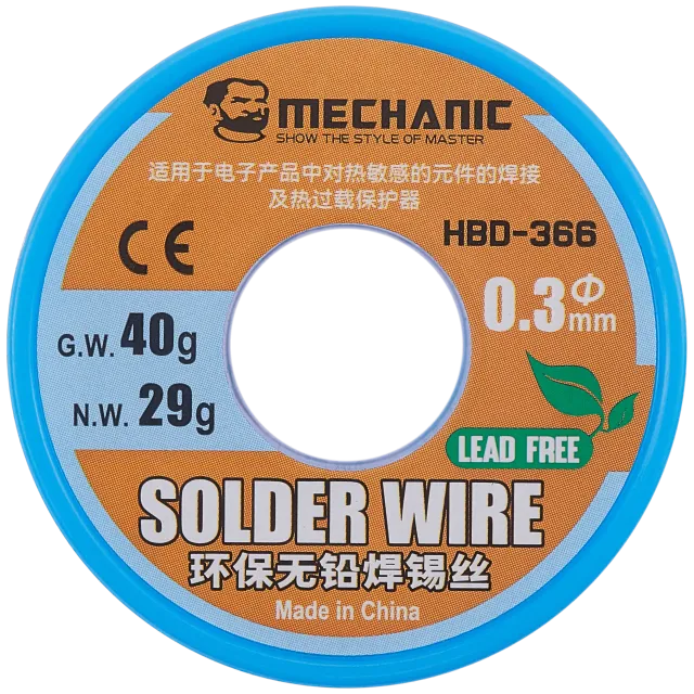 Rosin Core - pájka drát (0.3MM) (Lead Free) (Mechanic)