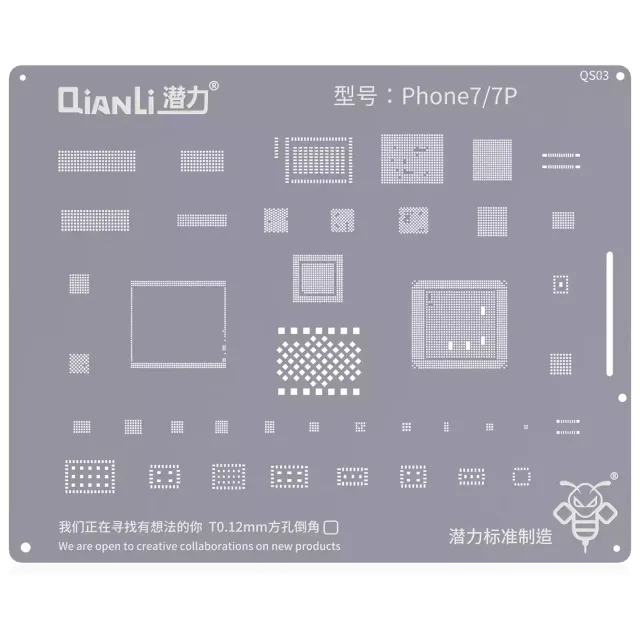 Šablona pro reballing Bumblebee (QS03) pro iPhone 7 / 7 Plus (Qianli)
