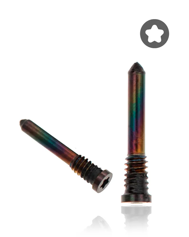Šroubky pentalobe pro iPhone X - 12 Pro Max (černá) (balení 10 ks)