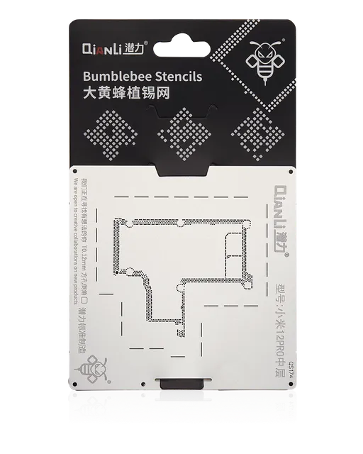 Šablona pro reballing Bumblebee (QS174) pro Xiaomi 12 Pro Middle Layered (Qianli)