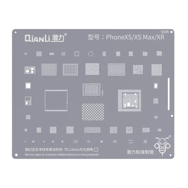 Šablona pro reballing Bumblebee (QS05) pro iPhone XR / XS / XS Max (Qianli)