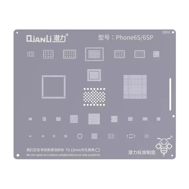 Šablona pro reballing Bumblebee (QS02) pro iPhone 6S / 6S Plus (Qianli)