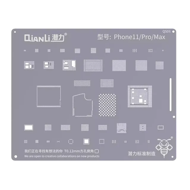 Šablona pro reballing Bumblebee (QS06) pro iPhone 11 / 11 Pro (Qianli)