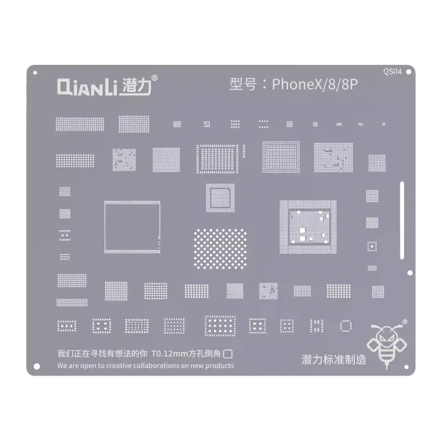 Šablona pro reballing Bumblebee (QS04) pro iPhone X / 8 / 8 Plus (Qianli)