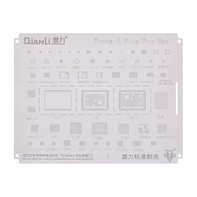 Šablona pro reballing Bumblebee (QS689) pro iPhone 16 / 16 Plus / 16 Pro / 16 Pro Max (Qianli)