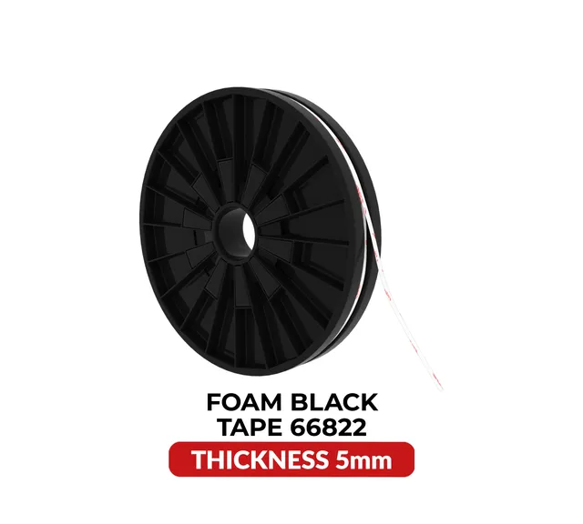 Oboustranný Shock Absorbing pěnový černý páska (5MM x 25M) (Tesa Model # 66822)