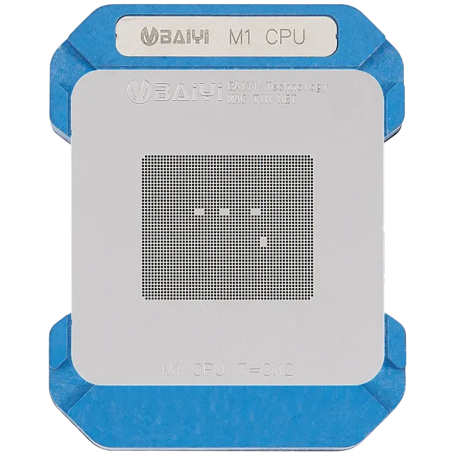 M1 CPU Reballing Jig se stencil