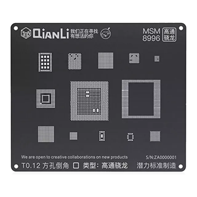 Šablona pro reballing 3D Black (MSM 8996) (Qianli)
