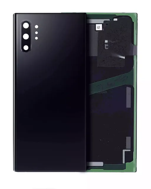 Zadní sklo se sklíčkem kamery pro Samsung Galaxy Note 10 Plus / 5G (Service Pack) (Aura Black)