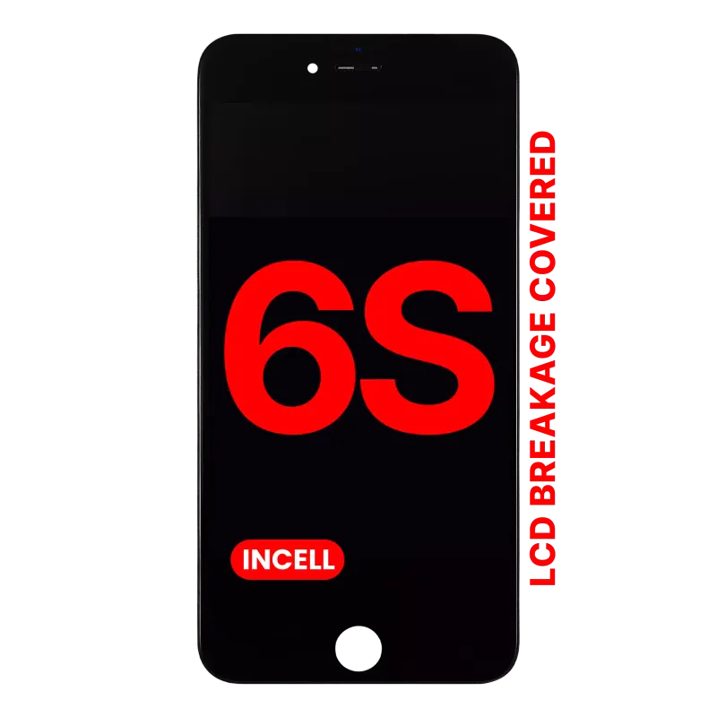 LCD displej s ocelovou deskou pro iPhone 6S (Aftermarket Pro: XO7 Incell) (černá)