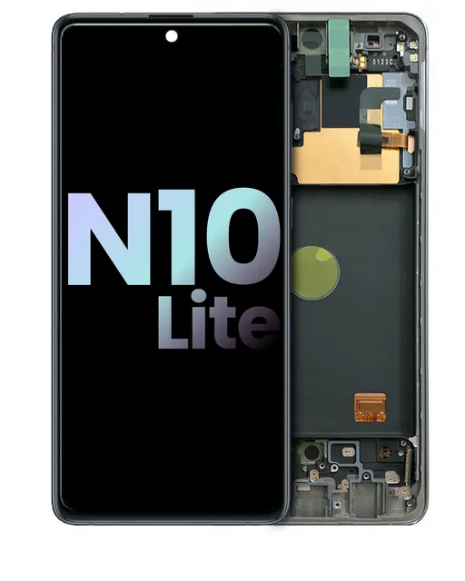 OLED displej s rámečkem pro Samsung Galaxy Note 10 Lite (Service Pack) (Aura Glow / Silver)