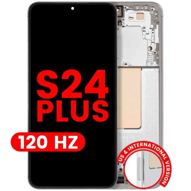 OLED displej s rámečkem pro Samsung Galaxy S24 Plus 5G (US & International Version) (Aftermarket Plus) (120 Hz) (Marble Grey)