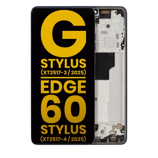 OLED displej s rámečkem pro Motorola Moto G Stylus 5G (XT2517-3 / 2025) / Motorola Moto Edge 60 Stylus (XT2517-4 / 2025) (repasovaný) (Gibraltar Sea)