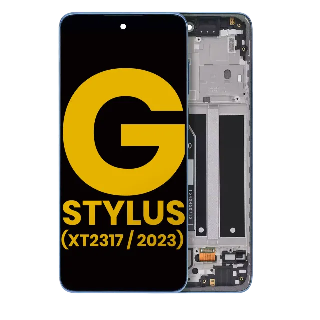 LCD displej s rámečkem pro Motorola Moto G Stylus 4G (XT2317 / 2023) (repasovaný) (modrá)