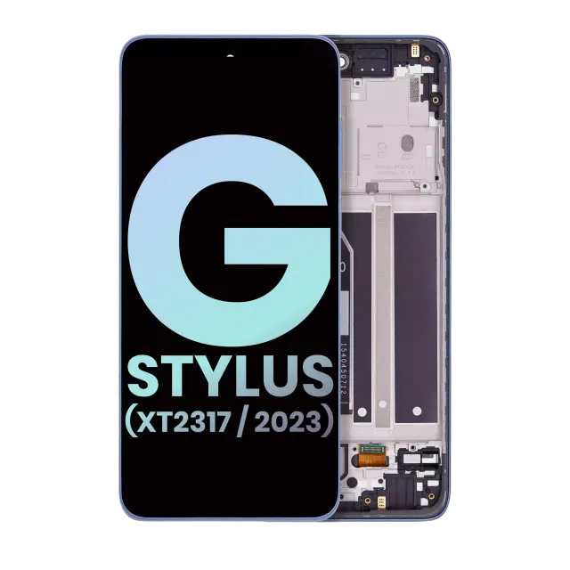 LCD displej s rámečkem pro Motorola Moto G Stylus 4G (XT2317 / 2023) (originál OEM) (modrá)
