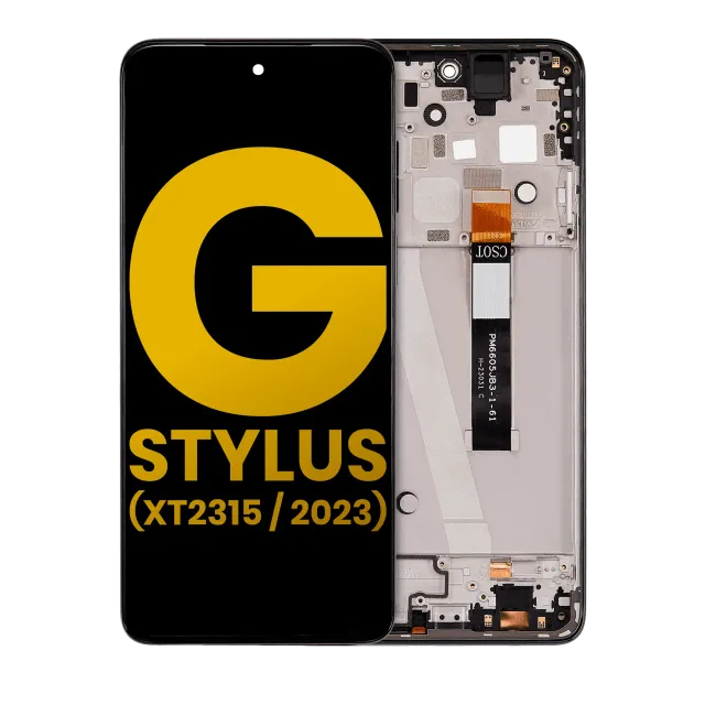 LCD displej s rámečkem pro Motorola Moto G Stylus 5G (XT2315 / 2023) (repasovaný) (Cosmic Black)