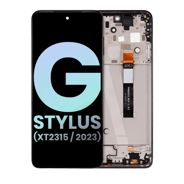 LCD displej s rámečkem pro Motorola Moto G Stylus 5G (XT2315 / 2023) (originál OEM) (Rose Champagne)