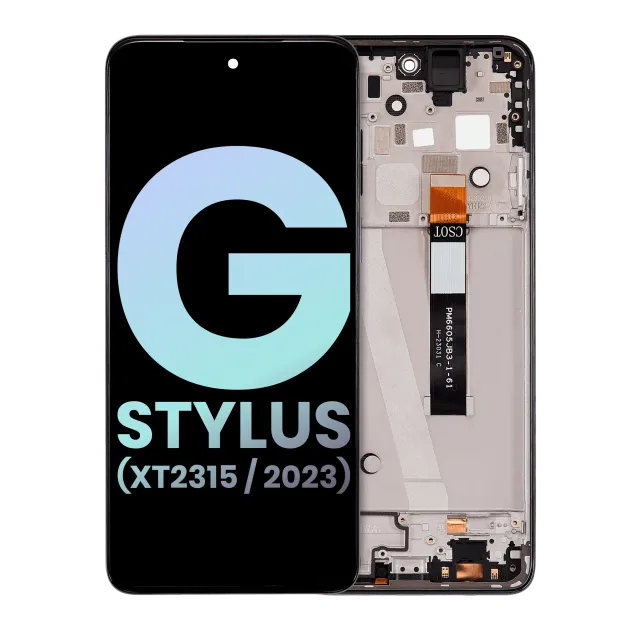 LCD displej s rámečkem pro Motorola Moto G Stylus 5G (XT2315 / 2023) (originál OEM) (Cosmic Black)