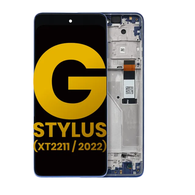 LCD displej s rámečkem pro Motorola Moto G Stylus 4G (XT2211 / 2022) (repasovaný) (Twilight Blue)