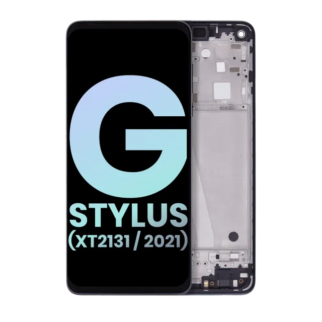 LCD displej s rámečkem pro Motorola Moto G Stylus 5G (XT2131 / 2021) (originál OEM) (Cosmic Emerald)